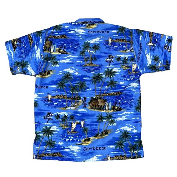 VTG Hawaiian Shirt Clip Art and Comics Sans Font Size Medium - Picture 2 of 6